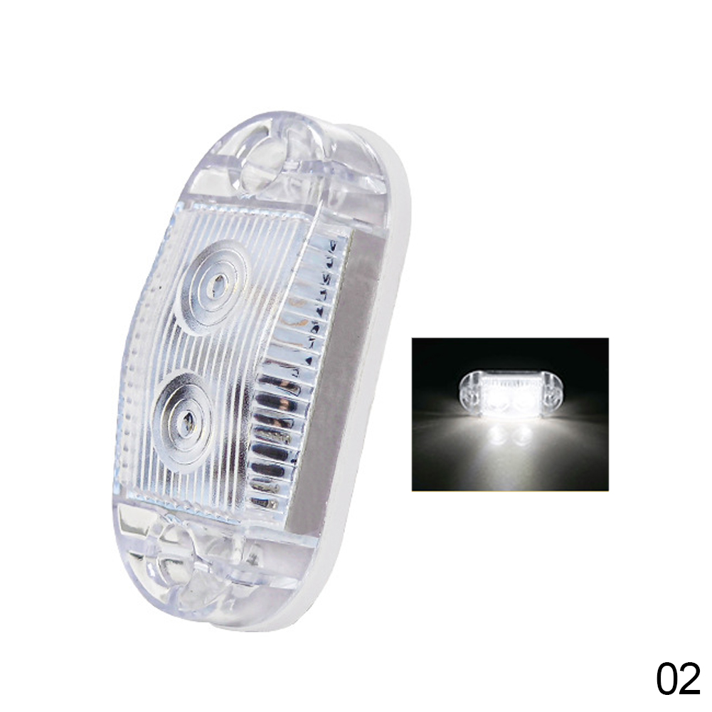 Auto 2 Led Zijmarkeringslichten Externe Vierkante Lichten Waarschuwing Achterlicht Auto Aanhangwagen Vrachtwagen Vrijgave Lampen 12-36V: WHITE