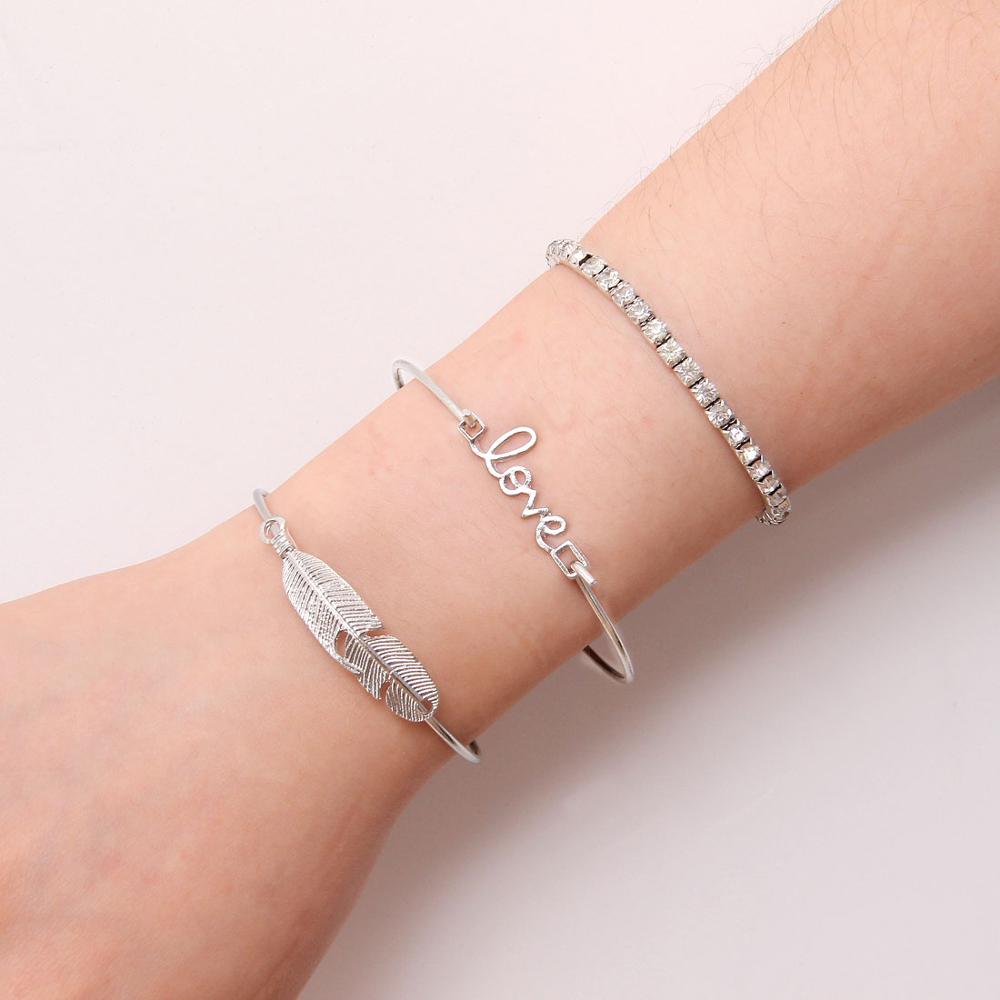 Bohemian Bladeren Knoop Ronde Ketting Opening Gouden Armband Set Vrouwen Mode Kleding Sieraden Valentijnsdag: SL1001