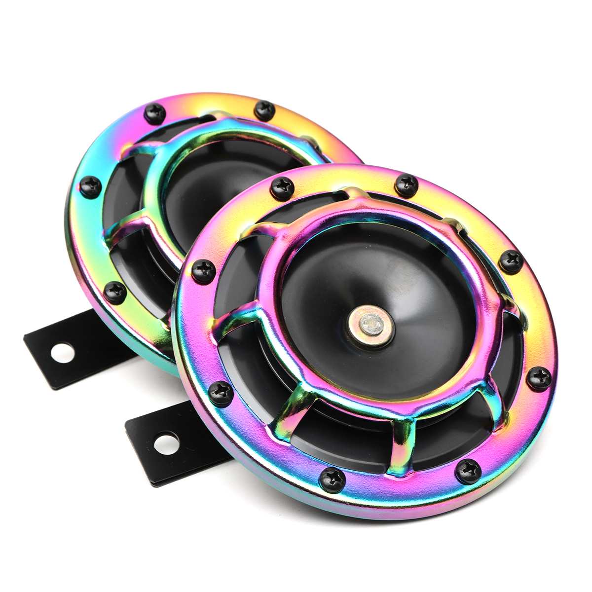 Universele 12v 139db grille montage dubbele supertoon elektrische auto claxon sirene dubbele toon elektrische pomp luide luchthoorn