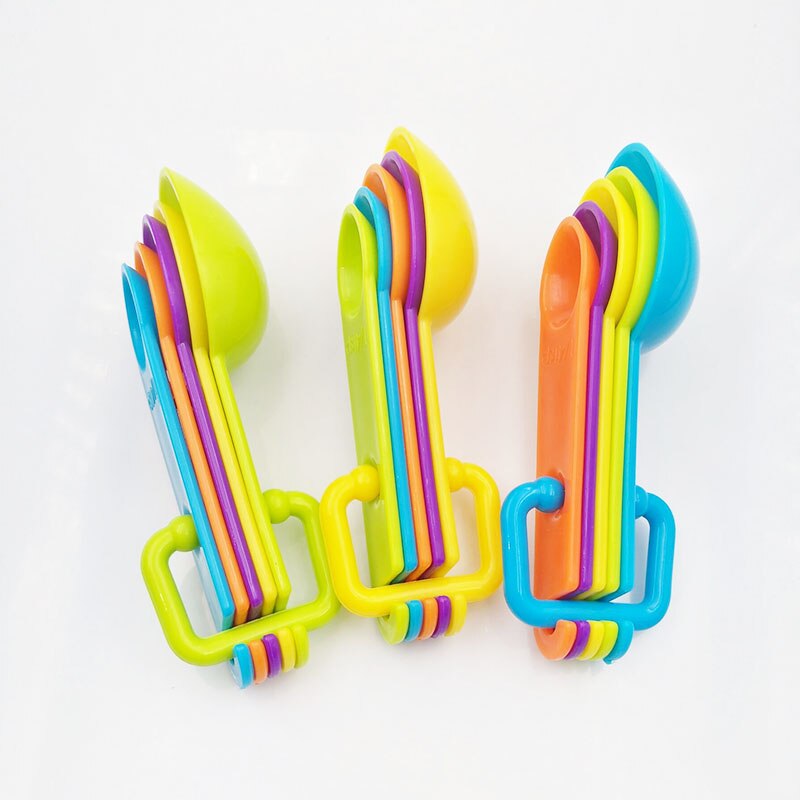 5 stks/set Maatlepels Kleurrijke Plastic Maatregel Lepel Super Nuttig Suiker Taart Bakken Lepel Keuken Bakken Tools