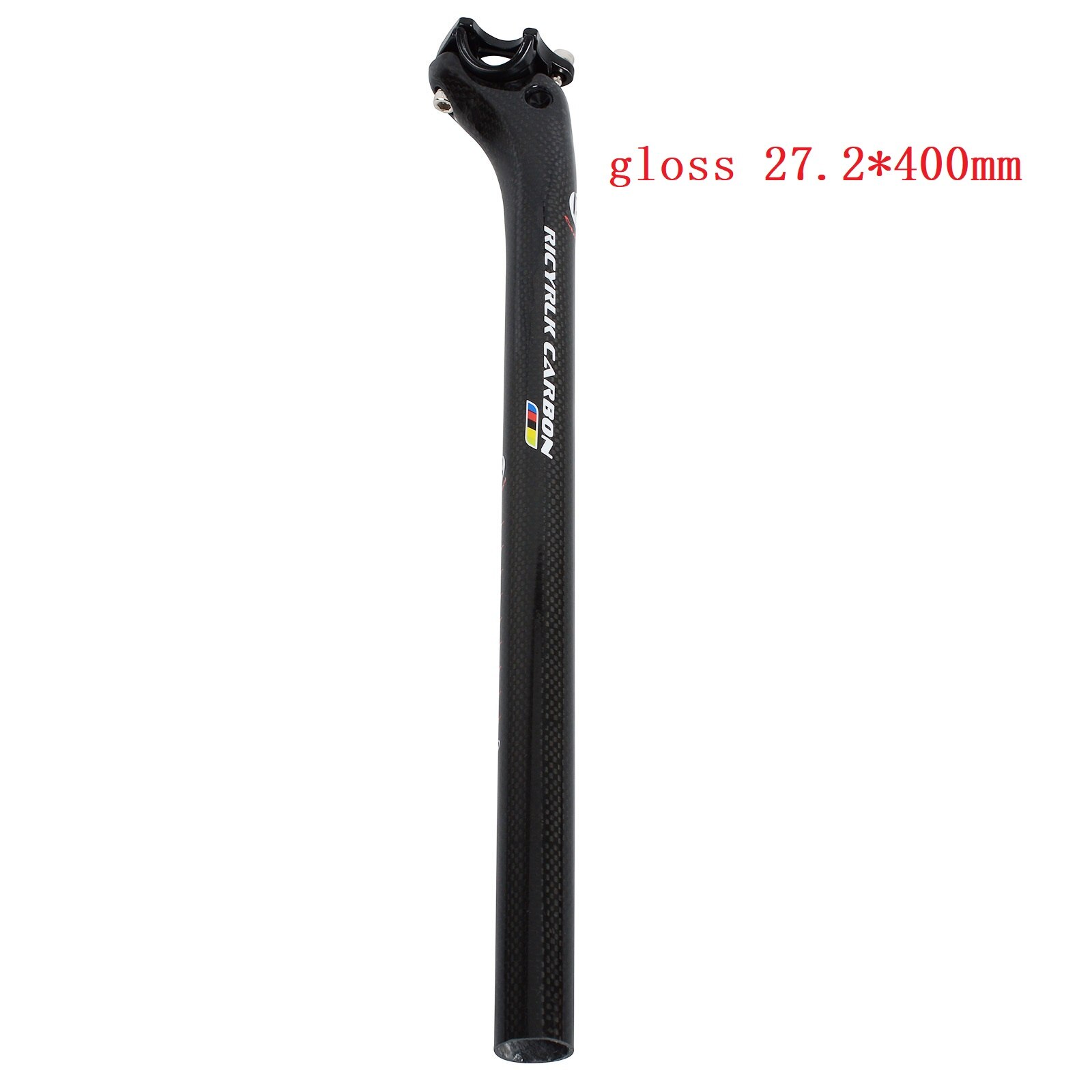 Carbon Fiber Fiets Zadelpen Mtb Zadelpen Racefiets Zadelpen Fiets Onderdelen: glossy27.2x400mm