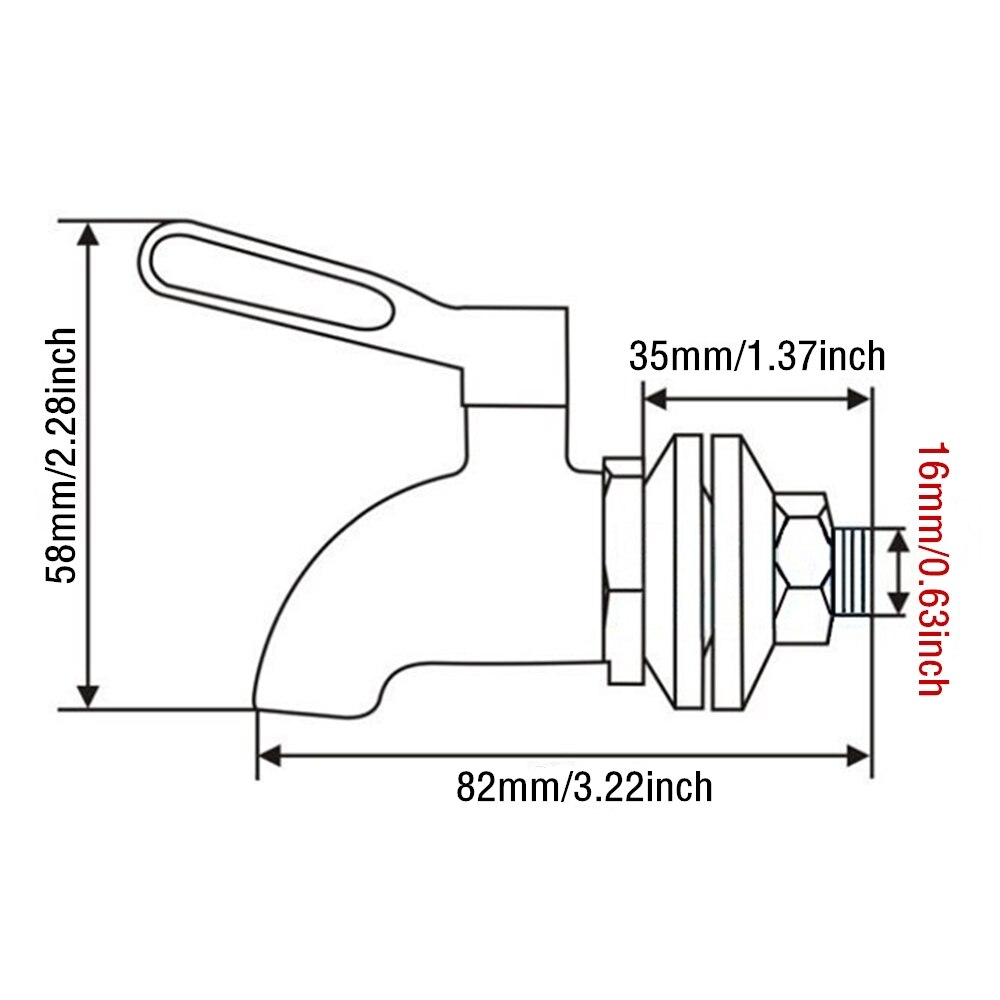 Drank Dispenser Vervanging Spon, Rvs 5/8 &quot;16 Mm, Wijn Vat Spon, glazen Pot &amp; Drink Dispenser Vervangen