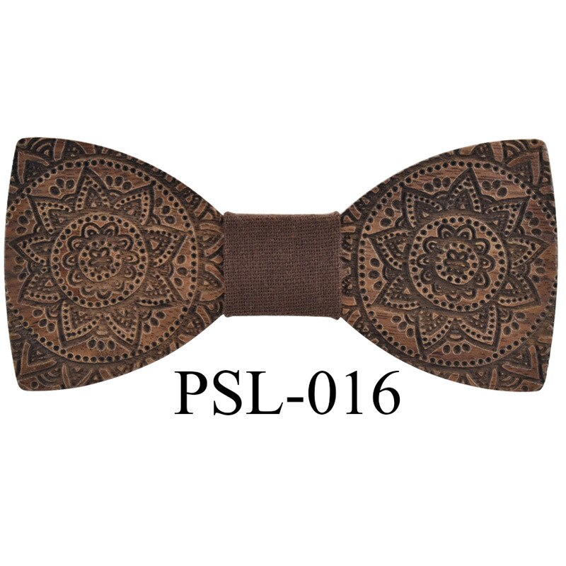 Sitonjwly Holz Bogen Krawatten für Frauen Handgemachte Dünne Krawatten Holz Bowtie für Männer Hemd Krawatte Hochzeit Schmetterling Gravatas: 016