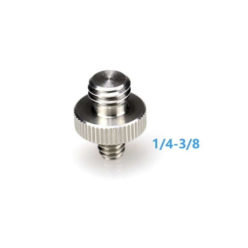 Metal 1/4\" Male to 1/4\" or 3/8\" Male Threaded Adapter 1/4 or 3/8 Inch Double Male Screw Adapter for Tripod Camera Accessories