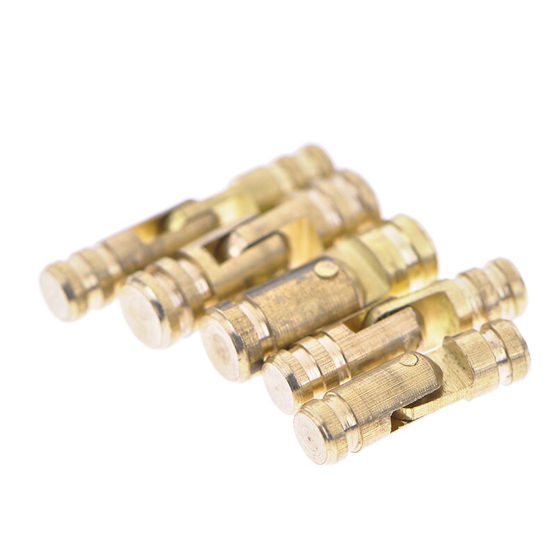 10Pcs Copper Barrel Hinges Cylindrical Hidden Cabinet Concealed Invisible Brass Hinges For Furniture Hardware 20*4mm
