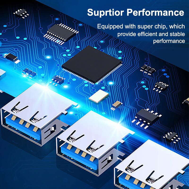 Hub USB 4 Ports USB 3.0 Type C Hub Multi Adaptateur Répartiteur Haute Vitesse jusqu'à 5 Gbit/S Pour PC Ordinateur Accessoires USB 3.0 2.0 Ports
