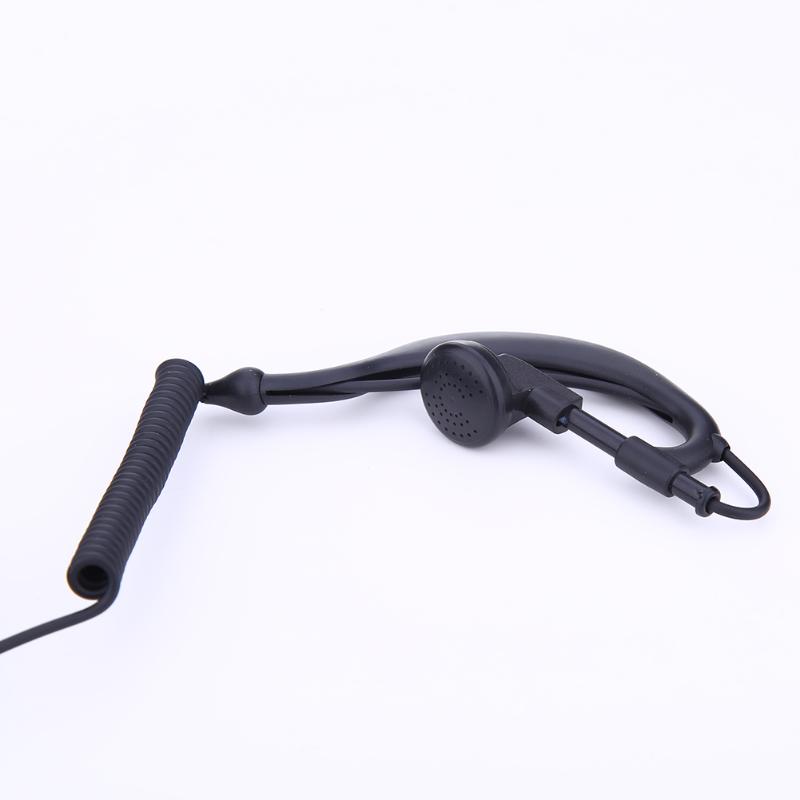 Oreillette 2 broches casque PTT avec Microphone talkie-walkie oreille crochet Interphone écouteur écouteur pour BAOFENG UV5R pour KENWOOD