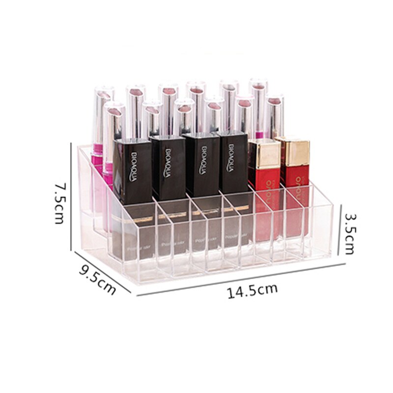 24 Grid Acryl Up Organizer Lipstick Houder Opbergdoos Cosmetische Box Stand Nagellak Make Up Organizer Tool