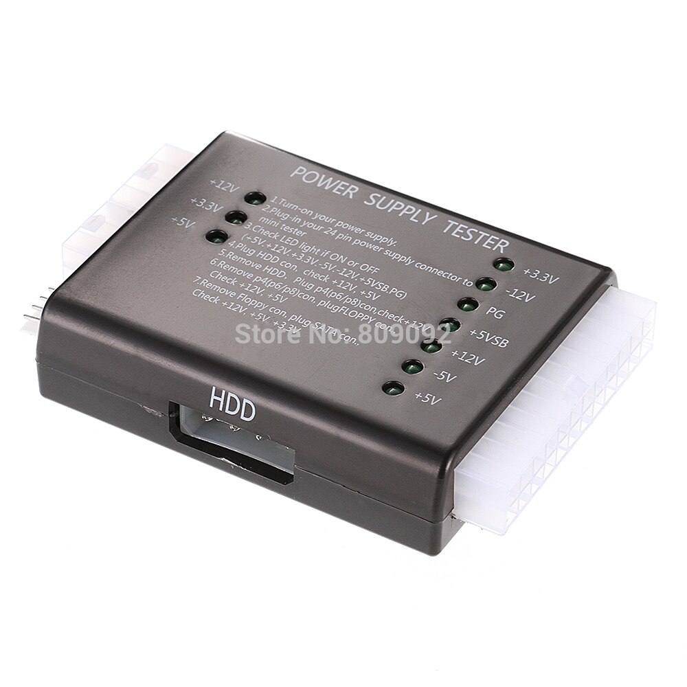 Pc tietokone atx sata hdd virtalähde testeri led-ilmaisin 20 24 pin psu diagnostiikkatyökalu testaus anodi katodi 12v 5v 3.3v