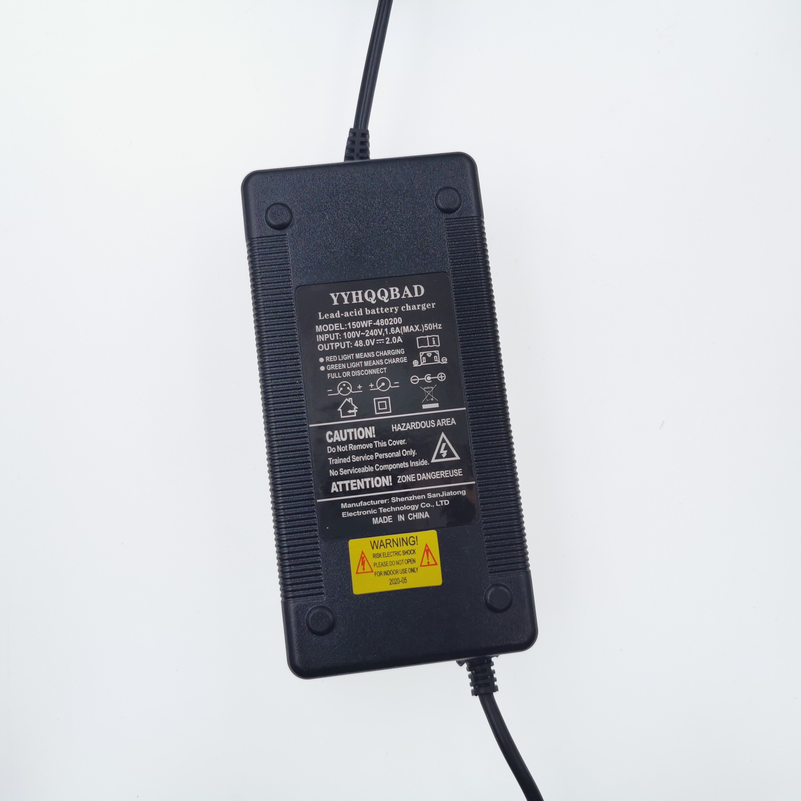 Chargeur de batterie au plomb 48V 2A pour 57.6V batterie au plomb électrique vélo Scooters chargeur de moto 3P GX16 plug