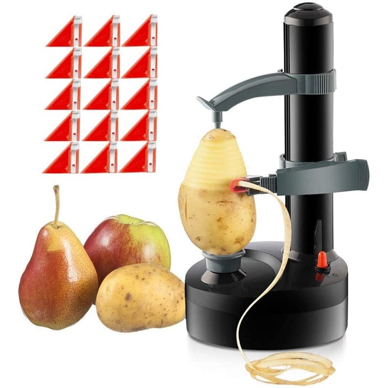 ARSUK Elektrischer Schäler Automatisch - Küchenhelfer Für Äpfel, Kartoffeln & Gemüse