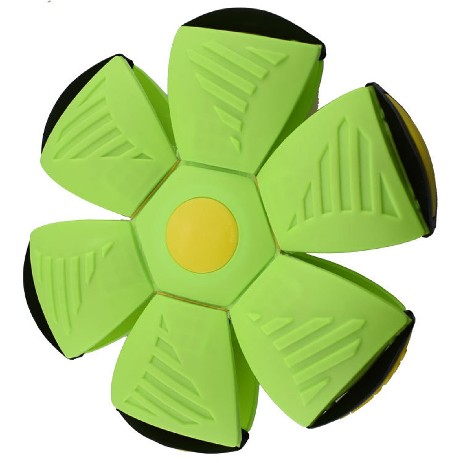 Deformation Flying Flat Ball Flying Saucer Shape Glowing Toy Outdoor Bouncing Ball With Led Light Toy Bouncing Ball Outdoor R6: Green 