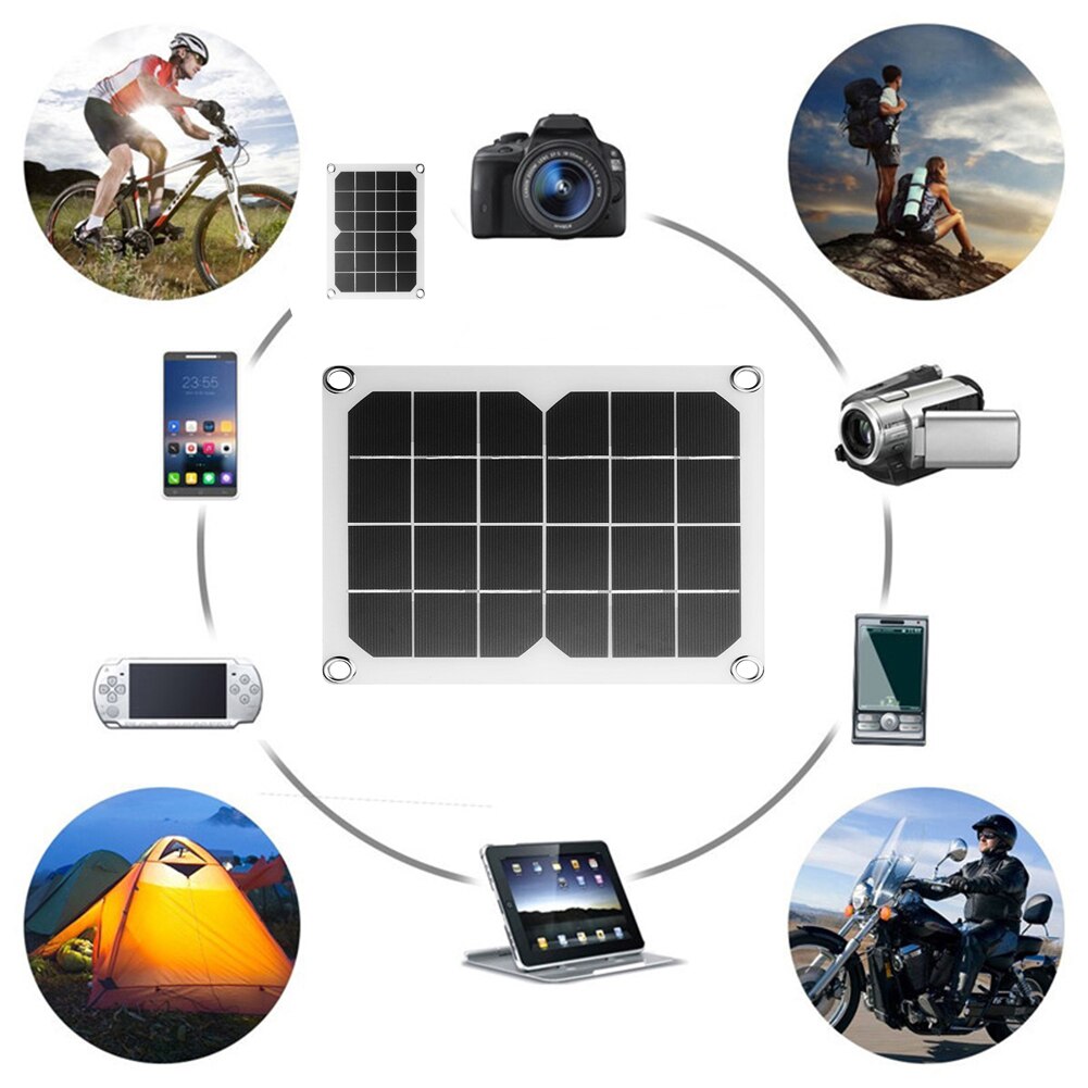 Mobile Phone Solar Panel Portable Photovoltaic Charging Power Bank with Suckers for Household Outdoor Solar Power Decor