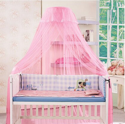 Baby Krippe Baldachin Zelt freundlicher Krippe Moskito Netz Weiß Farbe Baby, Kleinkind freundlicher Bett Netz Cortina Para cama Dossel: Rosa