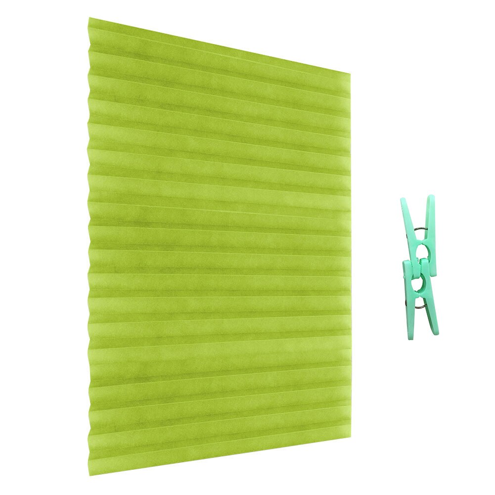 Solid Color Household Kitchen Pleated Shades Blinds Balcony Cafe Window Bathroom Home Curtain: Green