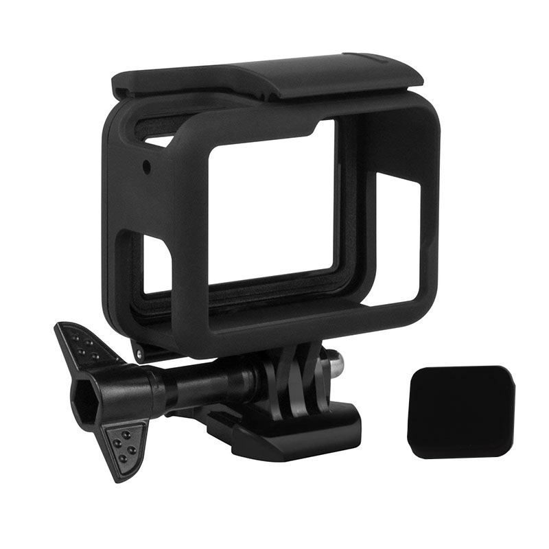 Frame Case voor GoPro Hero 7/6/5/Hero ) accessoires Quick Pull Beweegbare Socket Schroef (Zwart) Lens voor go pro 7 Wit Zilver