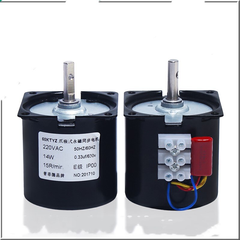 220V Ac 14W Reductiemotor 60Ktyz Permanente Magnetische Synchroon Motor 2.5Rpm 5Rpm 10Rpm 15rpm 20Rpm 30Rpm 40Rpm 50Rpm 60Rpm