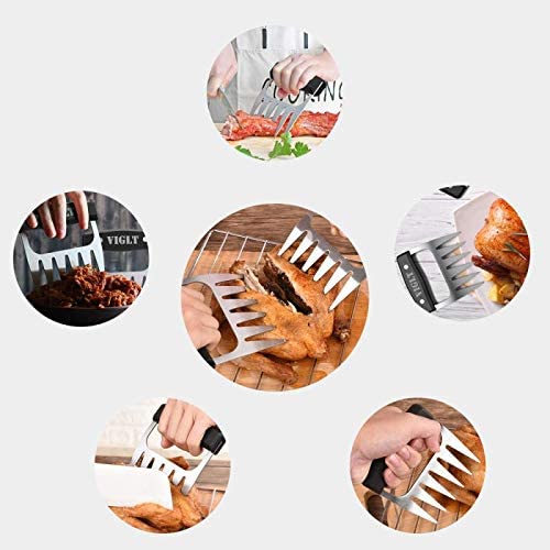 Meat Claws, Meat Claws Meat Shredder for BBQ, Stainless Steel Meat Forks, Meat Claws for Shredding, Pulling, Turkey, Chicken, Br