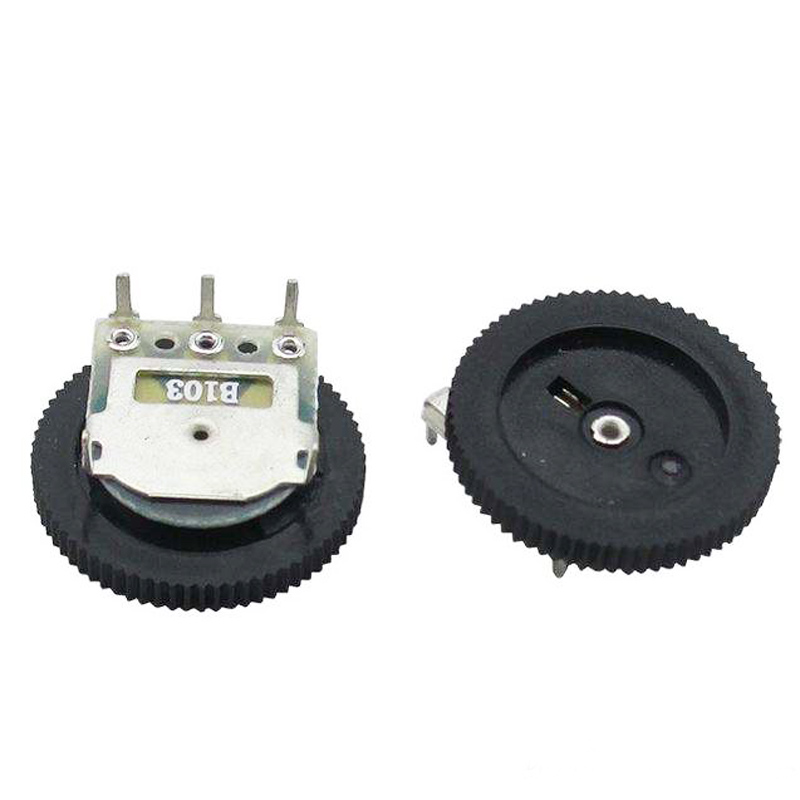 200pcs 3 Pin Single Joint Dial Potentiometer Gear Potentiometer Adjustable Resistance 1K 10K 20K 100K Ohms