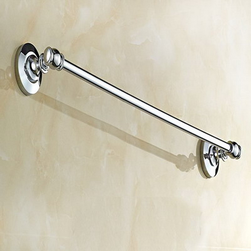 Bathroom Accessories Chrome Brass Collection, Towel Ring, Paper Holder, Toilet Brush, Coat Hook, Bath Rack, Soap Dish aset005: Single Towel Bar