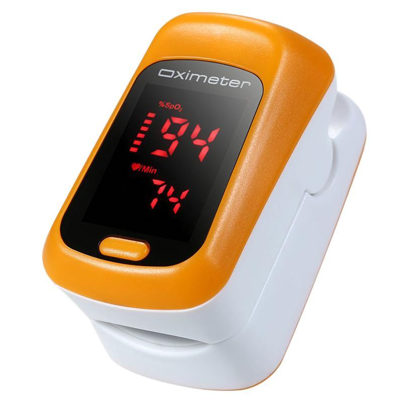 Digital Pulse Oximeter LED Oximetro Blood Oxygen Heart Rate Monitor SpO2 Health Monitors Oximetro De Dedo Health Care Oximeter: Orange