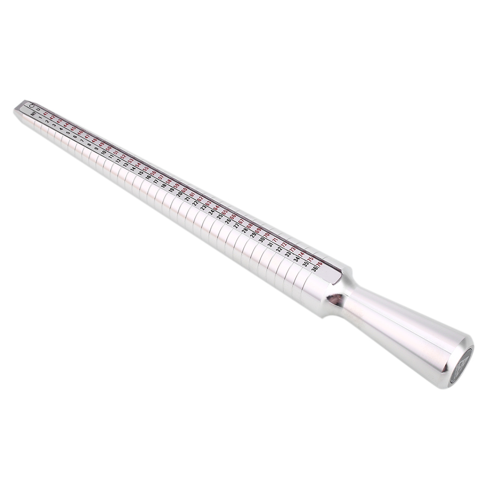 Measuring Rod Measuring Stick Tool Size Bar Metal Silver Sturdy Ring Size Mandrel Finger Hammer Measure 1056A Meter