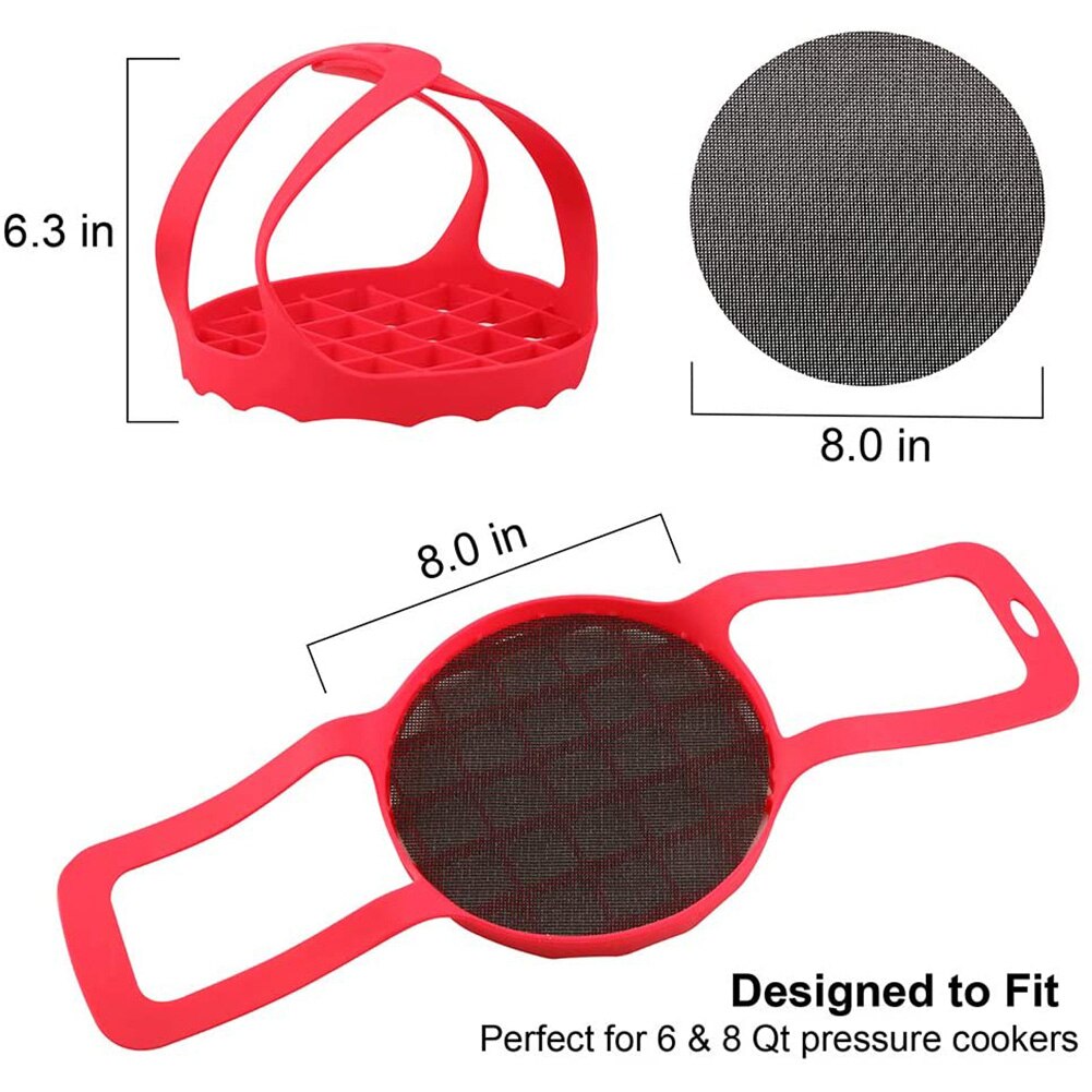 Silicone Pressure Cooking Sling Couscous Cooking and Steamer Cooker Rack Food Grade Bakeware Lifter Egg Basket Steam Pot