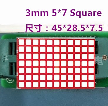7x11 LED Dot Matrix Display 3mm square digital tube 7x11 Square RED LED display common anode