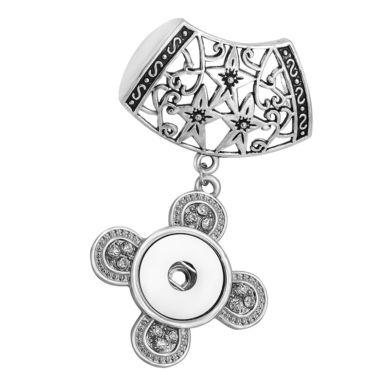 Heißer Hohl sterne schal anhänger Blume/Schneeflocke/Blatt anhänger für Schals schal fit 18mm snap tasten: XL0028