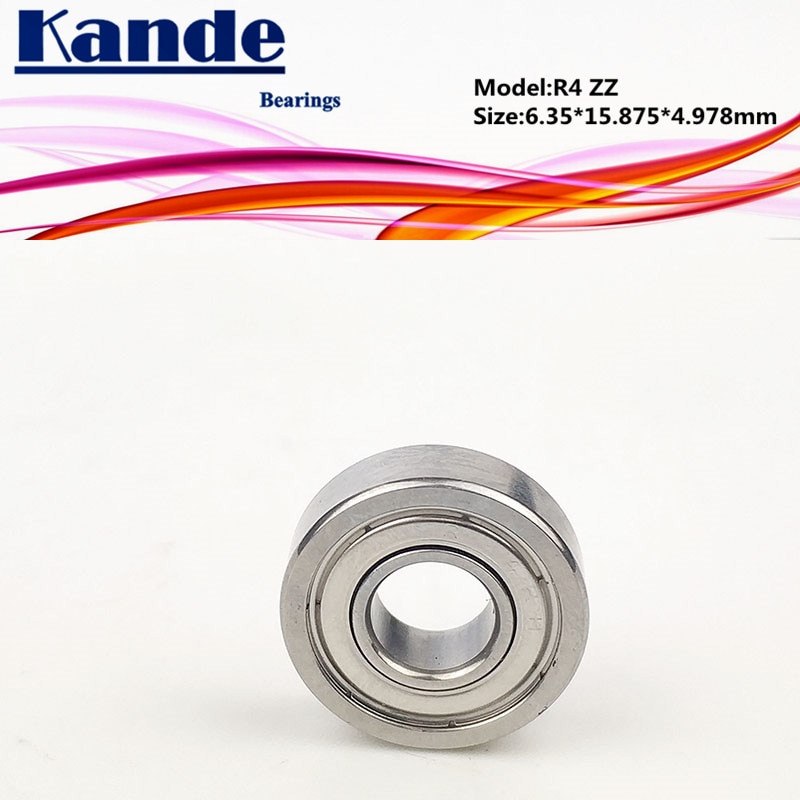 Kande Bearings R4 10pcs ABEC-1 R4 ZZ 10pcs ABEC-5 R4ZZ Inch Bearing 6.35*15.875*4.978mm R4