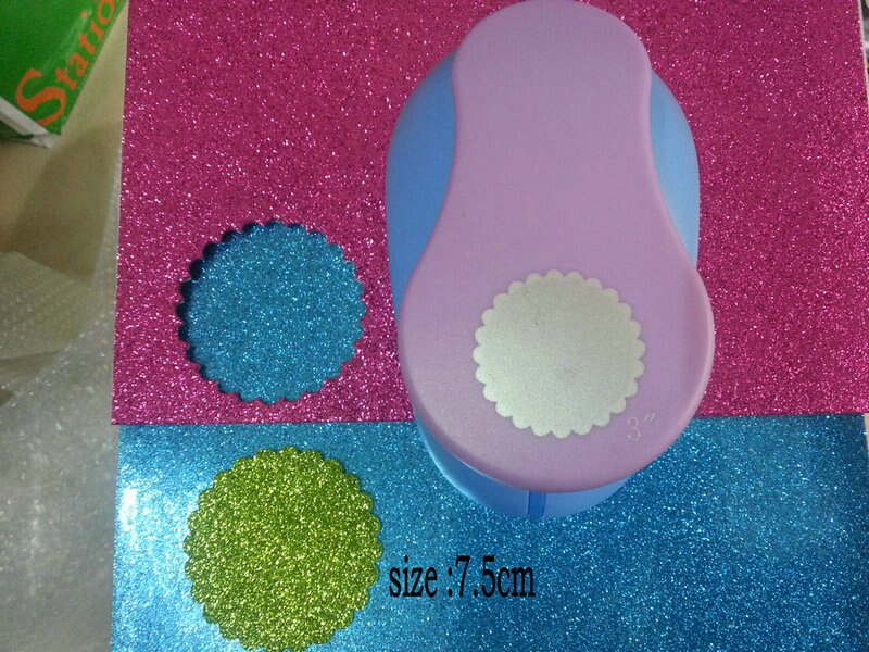 2.5 cm-7.5 cm fala koło dziurkacz ręczny perfurador de EVA dla dzieci robić scrapbookingu scrapbooking dziurkacz papieru dziurkacze z pianki EVA cios: 7.5