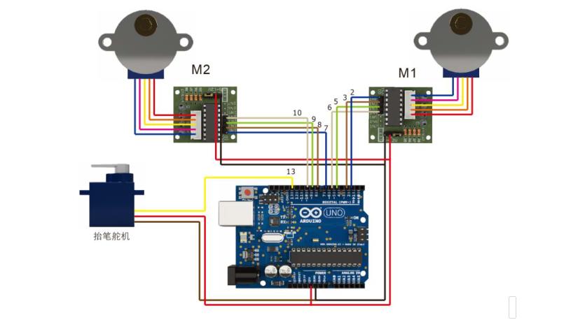 Arduino Wall Draw Robot per pittura con Plotter per cavi grafico polare con motore passo-passo creatore fai-da-te parogramma Kit di progetto stelo parti di giocattoli