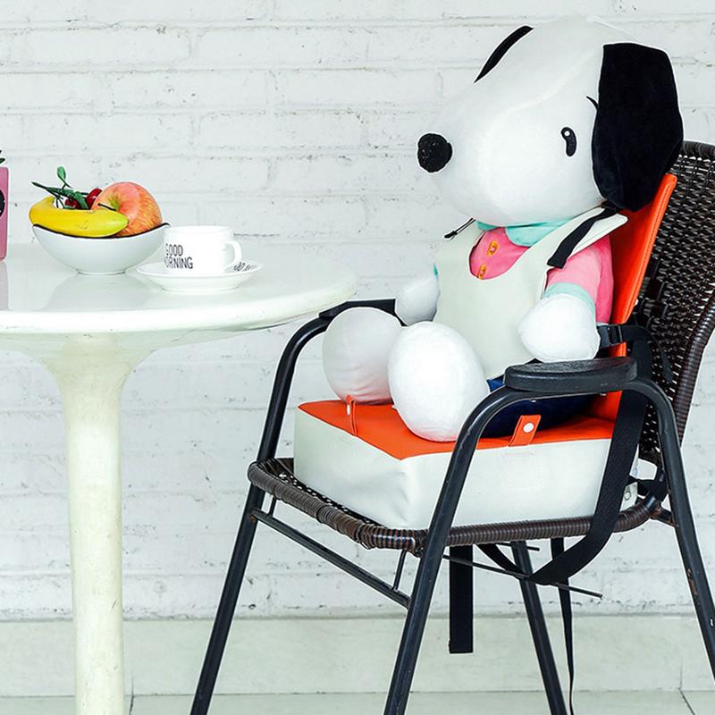 Siège d'appoint pour enfant en bas âge pour une salle à manger facile Double sangles lavable Portable chaise épaisse amovible augmentant le coussin pour bébé enfants