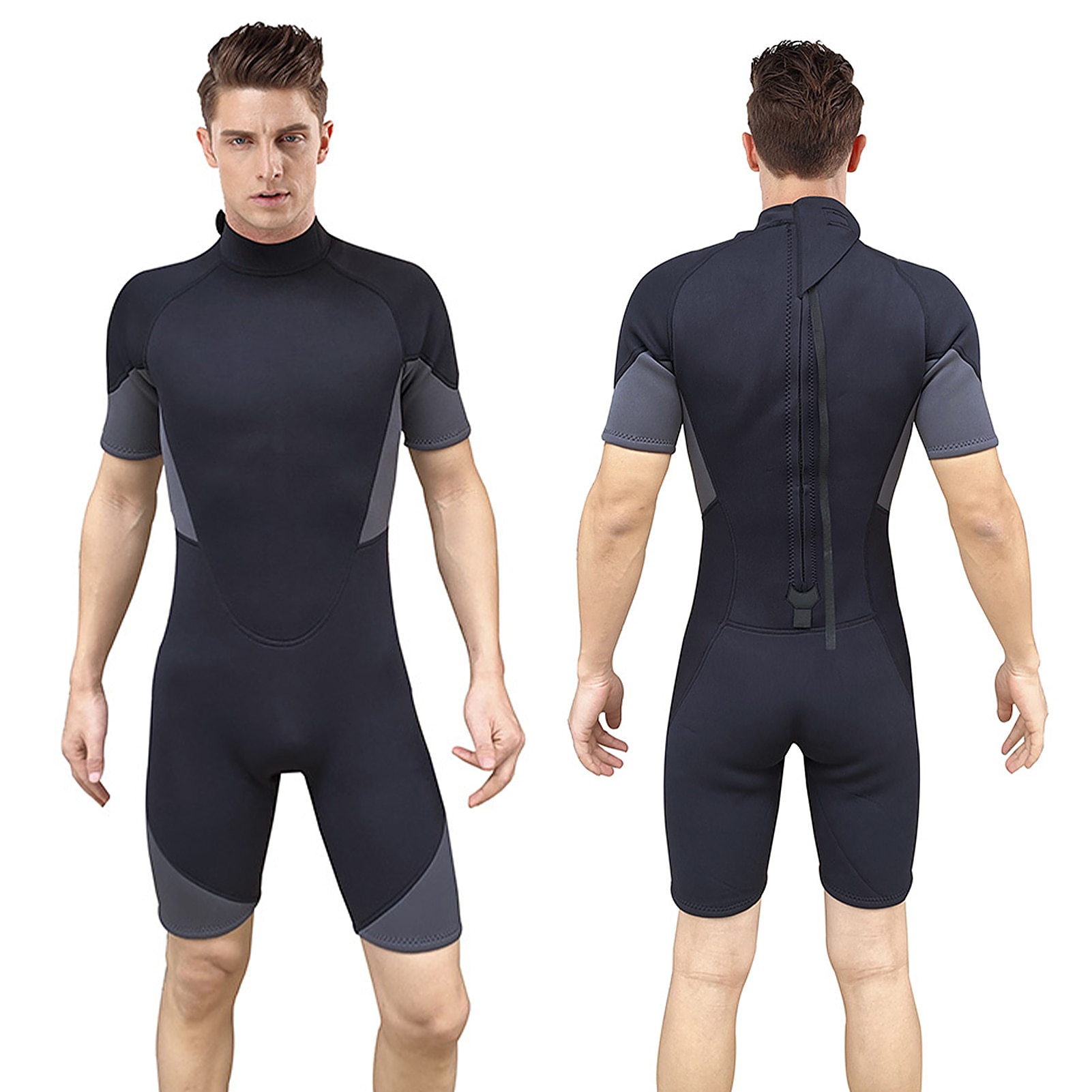 Combinaison de plongée complète en néoprène pour hommes, 3mm, fermeture éclair au dos, pour plongée, Snorkeling, surf, Rafting, kayak