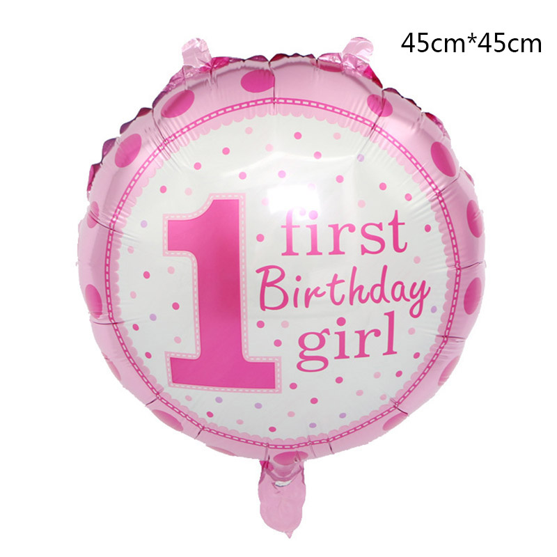Ballons pour bébé 1 premier anniversaire | Ballon pour fille et garçon de 1 an, ballons avec numéros à feuille d'aluminium, décoration de fête pour enfants, de fête