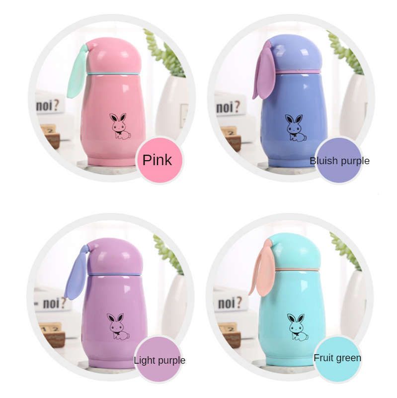 Stainless Steel Thermos Premium Travel Rabbit Coffee Cups BPA Free Thermos Mug for Tea Cute Kids Water Bottle Garrafa Termica