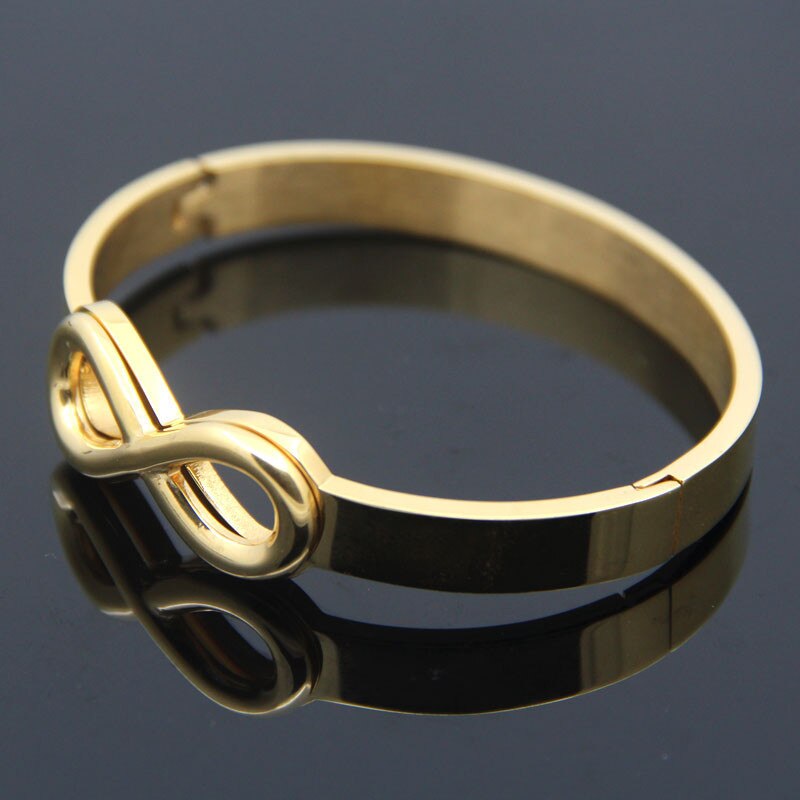 Beste Frauen Punk Armbinde Für Frauen Und Männer Unendlichkeit Symbol Farbe Gold Manschette Armreif Pulseras Party