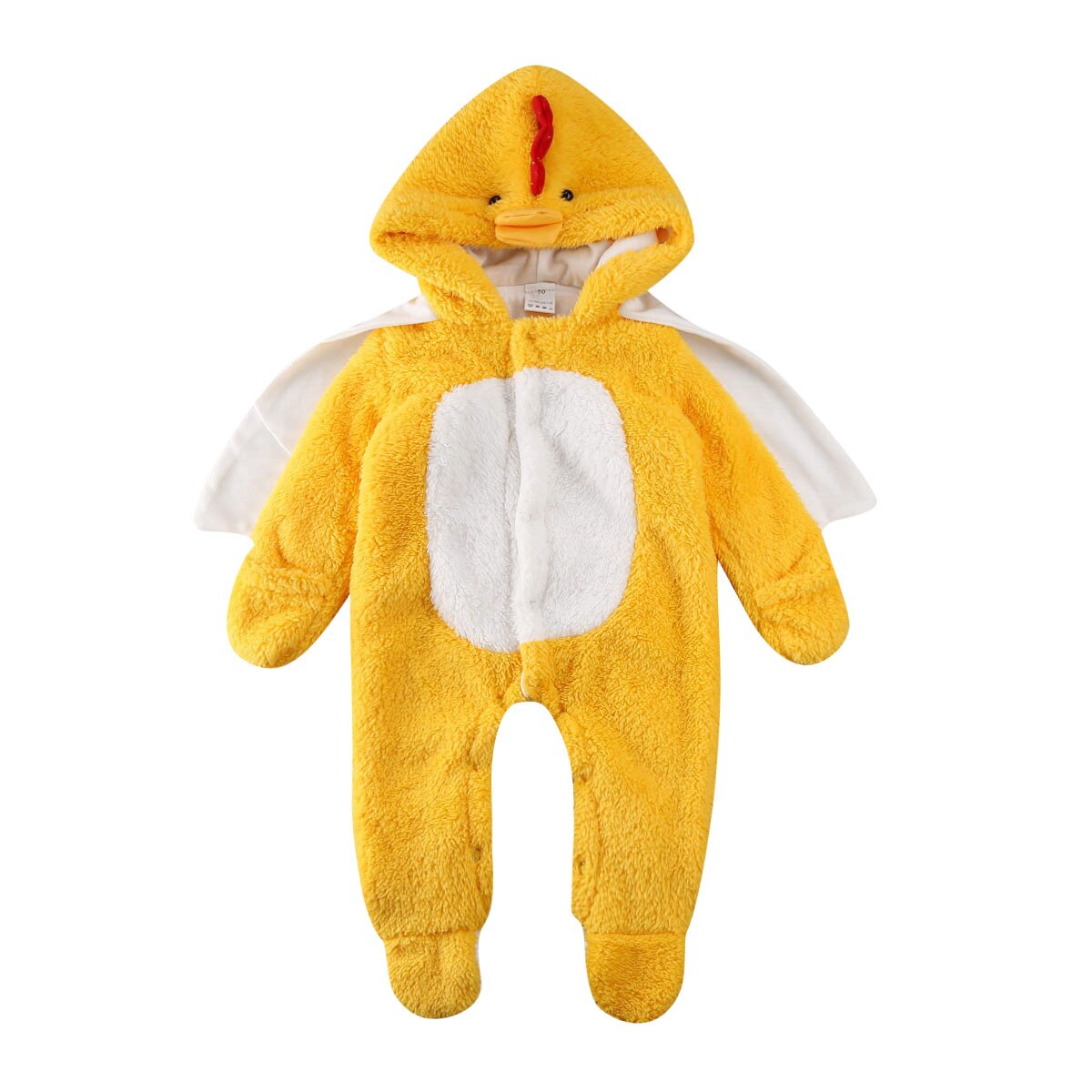 Pudcoco Ons Voorraad 0-24M Winter Baby Baby Jongens Meisjes Warm Cartoon Kip Hoodies Romper Jumpsuit Outfits/: A / 18m