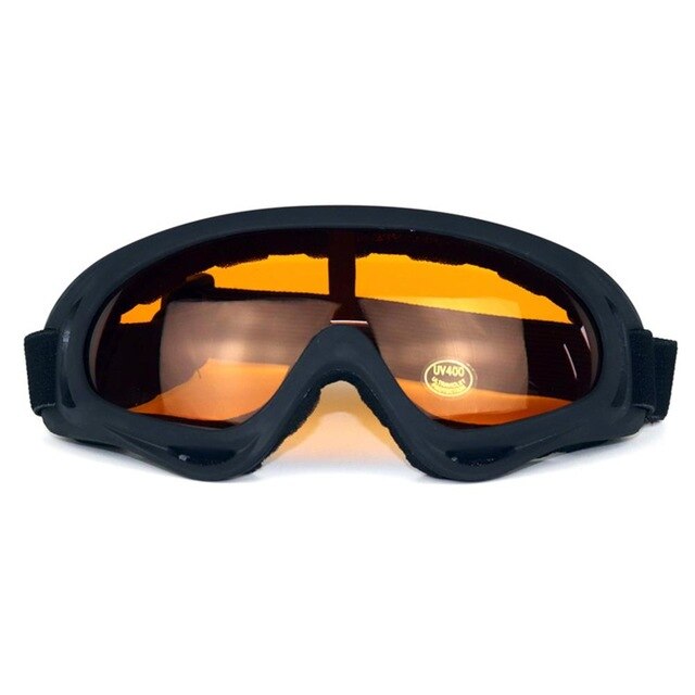 Anti-condens fietsbril ski tpu beschermingsbril buitensport stofdicht beveiliging windscherm veiligheidsbril anti-uv: Zwarte frame theefilm