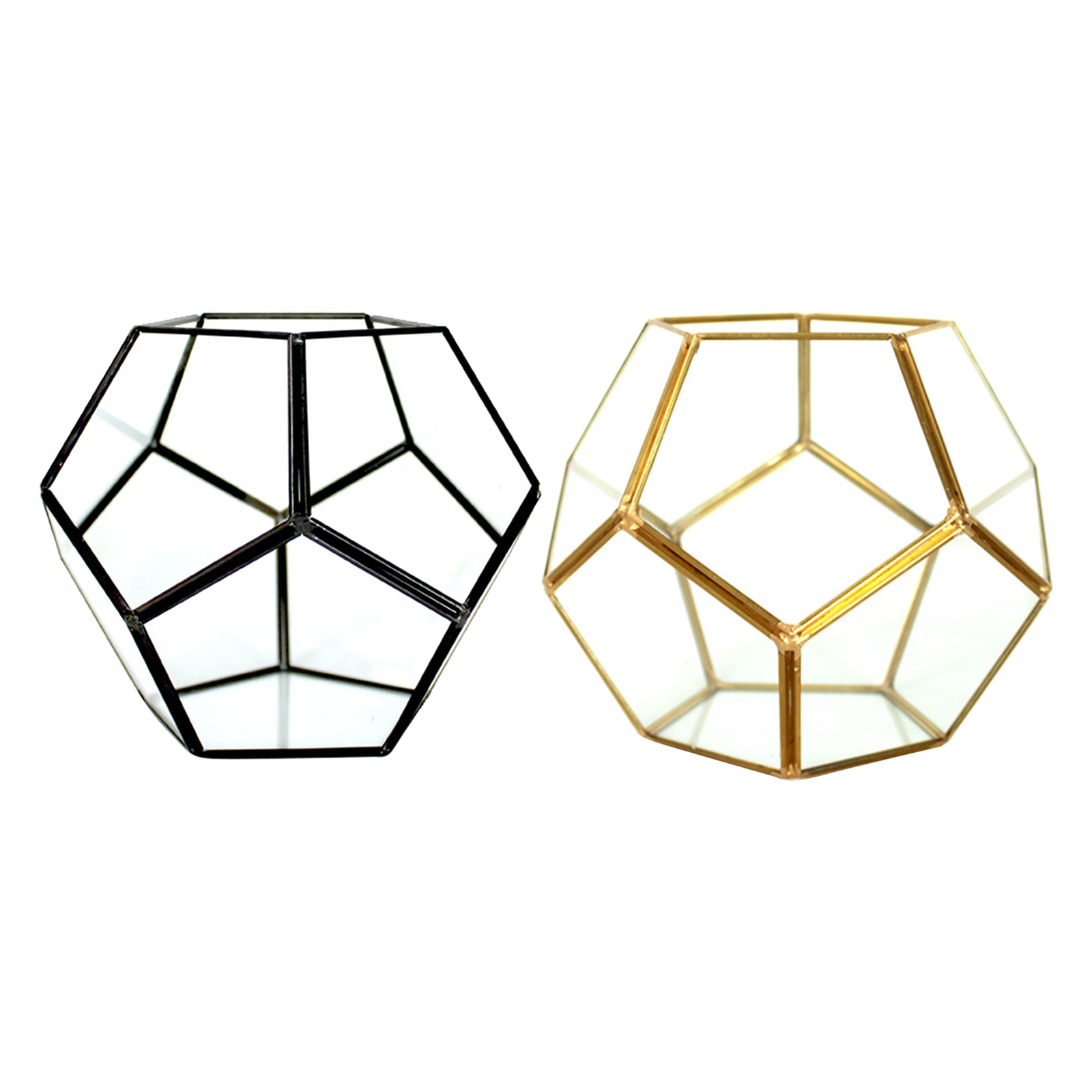 Geometric Terrarium Modern Fairy Garden Container Glass Display Box for Succulent Fern Moss Air Cactus Plants