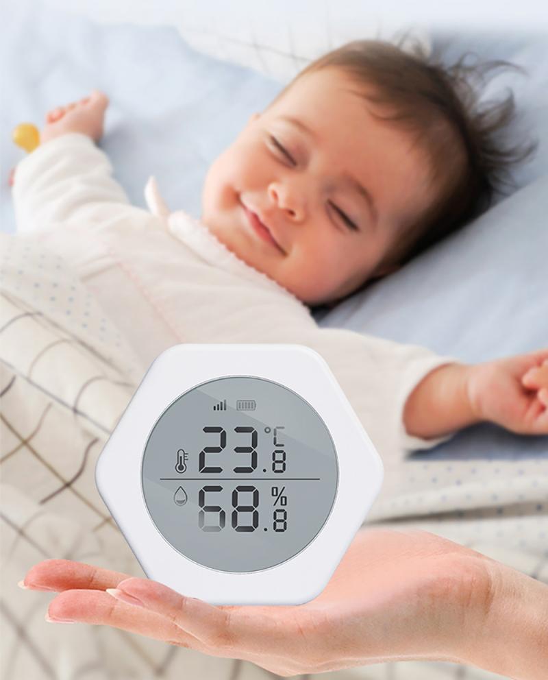 ZigBee WIFI Temperature&Humidity Sensor With LCD Screen Display Working With TuYa ZigBee Hub Battery Powered Smart Life