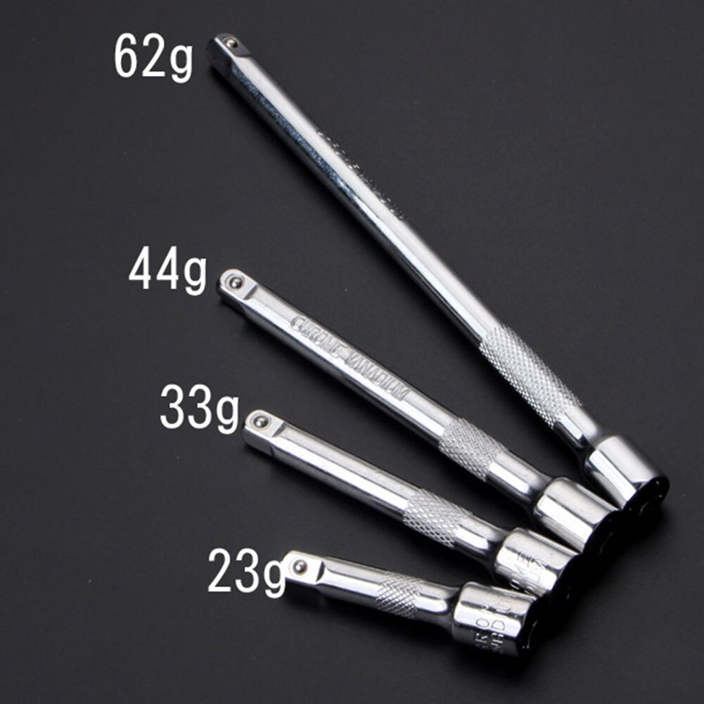 4pcs/set CRV Auto Repair Tool Drive Car Ratchet Wrench Rod Extension Bar Set Long Socket Extender 1/4 6.3mm Parts Maintenance
