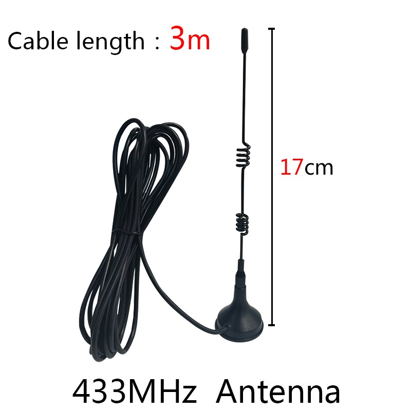 433Mhz Antenna 433 MHz 2pcs 5dbi antena GSM SMA Male Connector with Magnetic base IOT Ham Radio Signal Booster Wireless Repeater