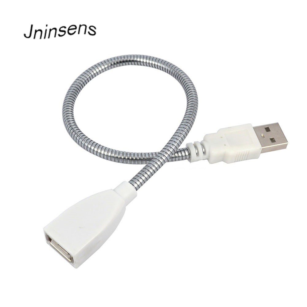 Flexible Metal Usb Extension Cable Date Cable Male to Female Extension Power Apply Cord Tube Cable for USB Light Lamp Bulb Parts