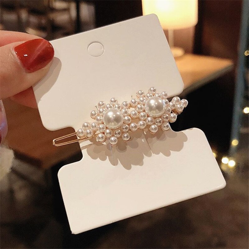 Vrouwen Imitatie Parels Haar Clips Hoofddeksels Haarspelden Haarspeldjes Lichtmetalen Bb Hairgrip Meisjes Haar Accessoires