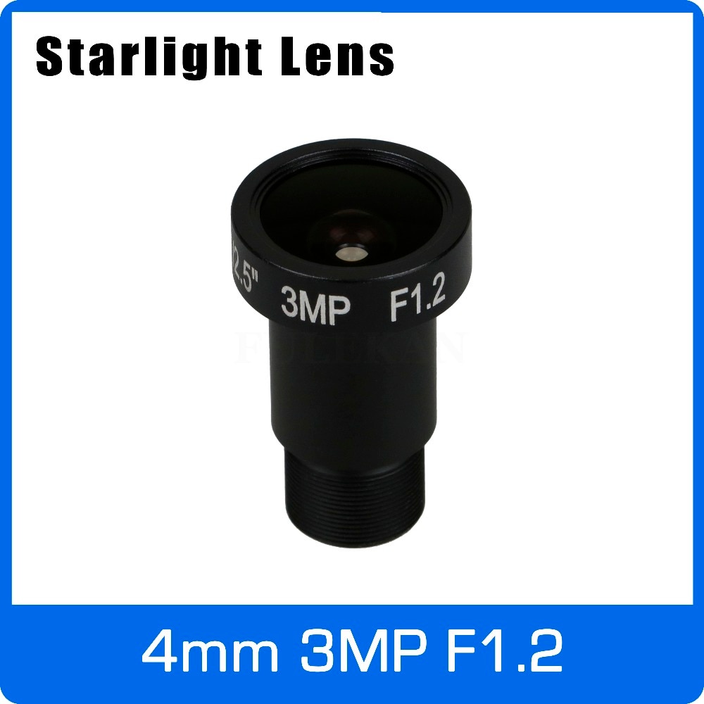 Starlight Lens 3MP 4mm sabit diyafram F1.2 SONY IMX290/291/307/327 Ultra düşük ışık CCTV AHD kamera IP kamera ücretsiz kargo