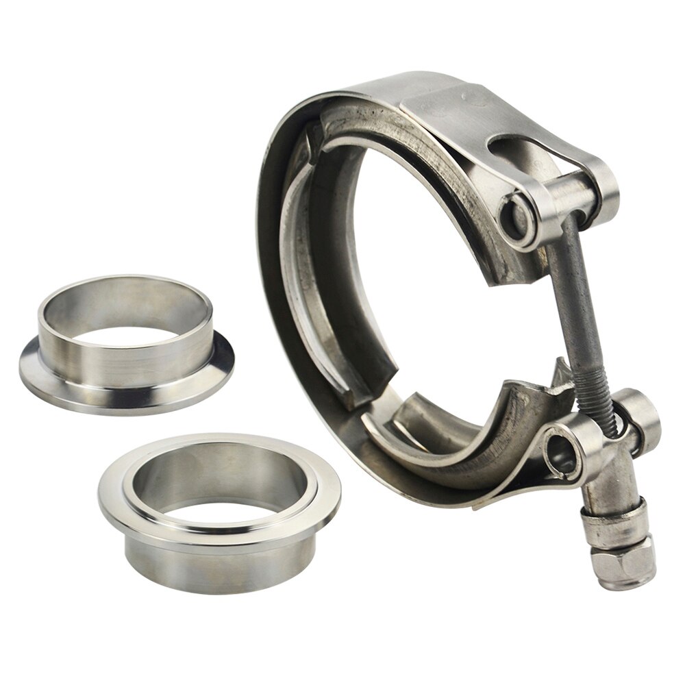 ZUCZUG 2.25" SUS 304 metal clench nut Exhaust high temperture resistance high anti rust V Band Clamp Flange with Kit