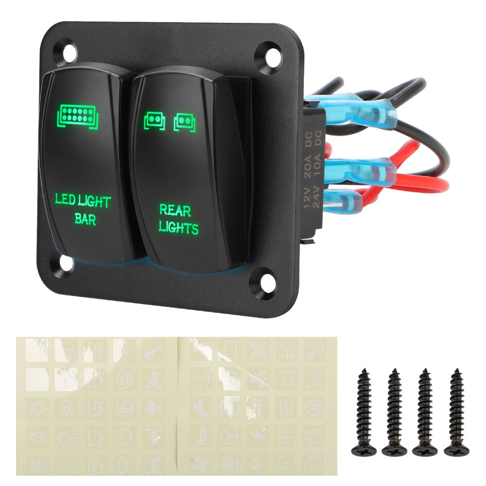 5 Pin ON/Off Toggle Switch With LED Light Wiring H... – Grandado