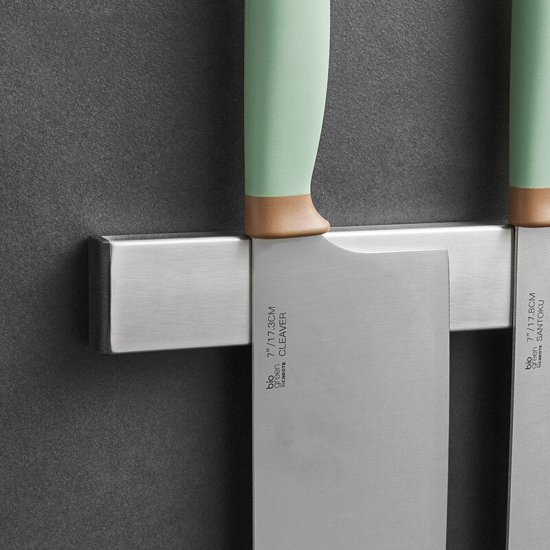 304 Stainless Steel Chef Knives Storage Organizer Wall Mounted Magnetic Knife Holder Magnet Kitchen Utensil Rack knife stand