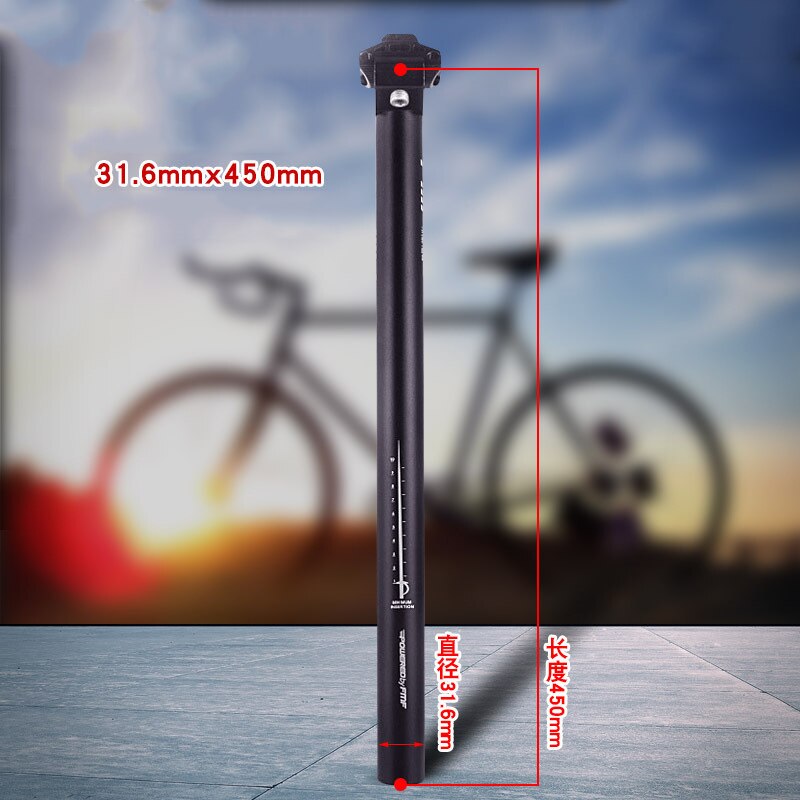 Aluminiumlegering mtb racefiets fiets zadelpen 25.4/27.2/28.6/30.4/30.8/31.6mm*350/450mm mountainbike zadelpen zitbuis: 31.6450mm